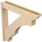 Ekena Millwork 8-in W x 48-in D x 48-in H Balboa Slat Rough Cedar Woodgrain TimberThane Outlooker, Primed Tan OUTUR080X48X48BOA24RCPR - alternate 2